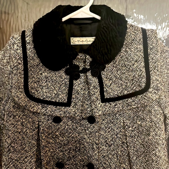 Vintage Girls Une Hautre Couture Tweed Coat and Hat 7 - Picture 3 of 11